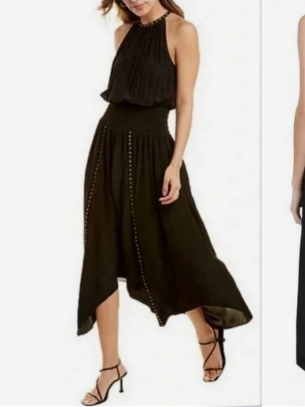 NWT RAMY BROOK Studded Halter Midi Dress MELLY - M